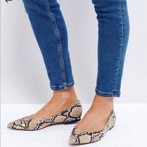 ASOS snakeskin ballet flats